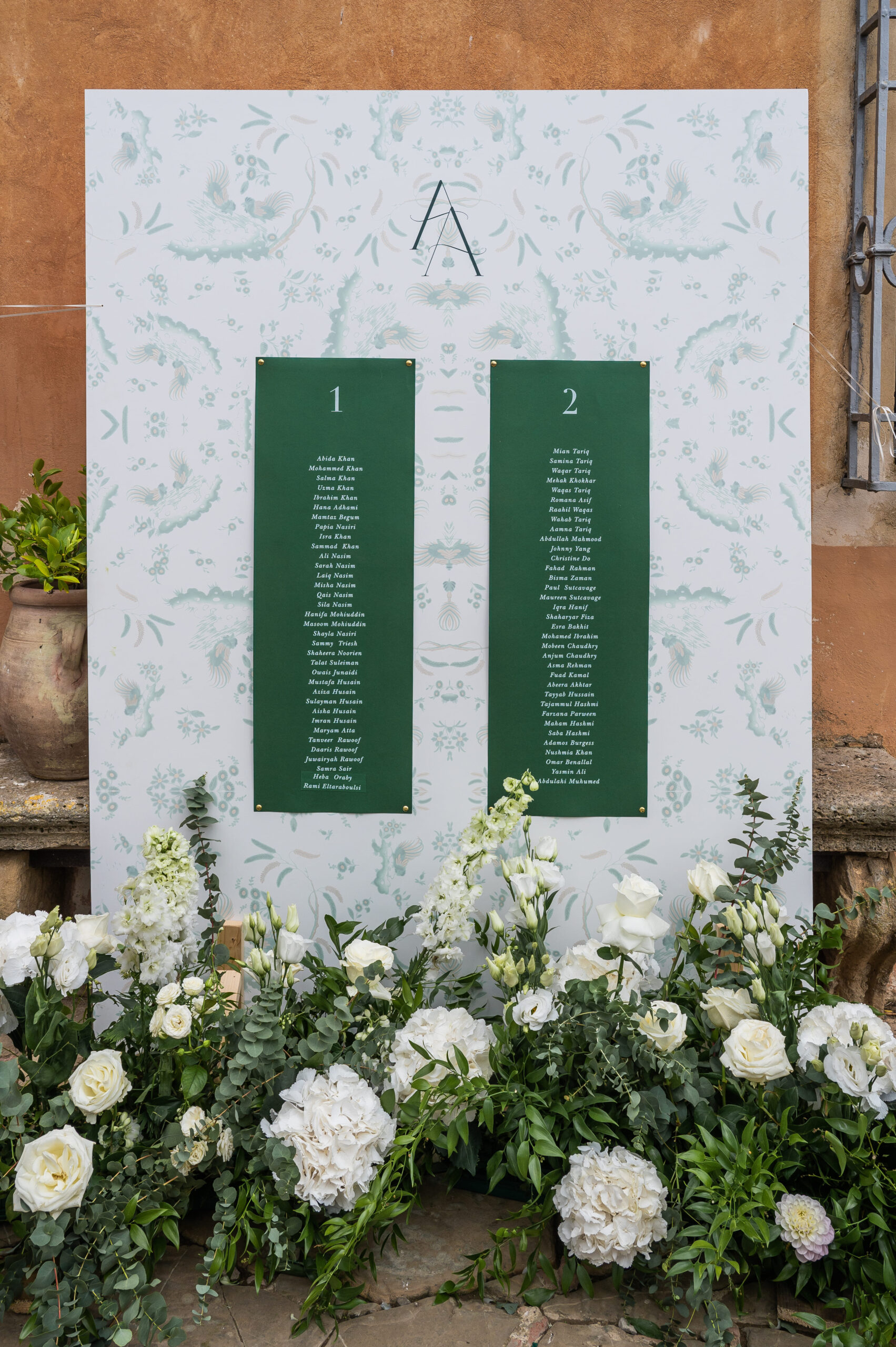 Table plan custom designed for a Bespoke Indian wedding in Tuscany