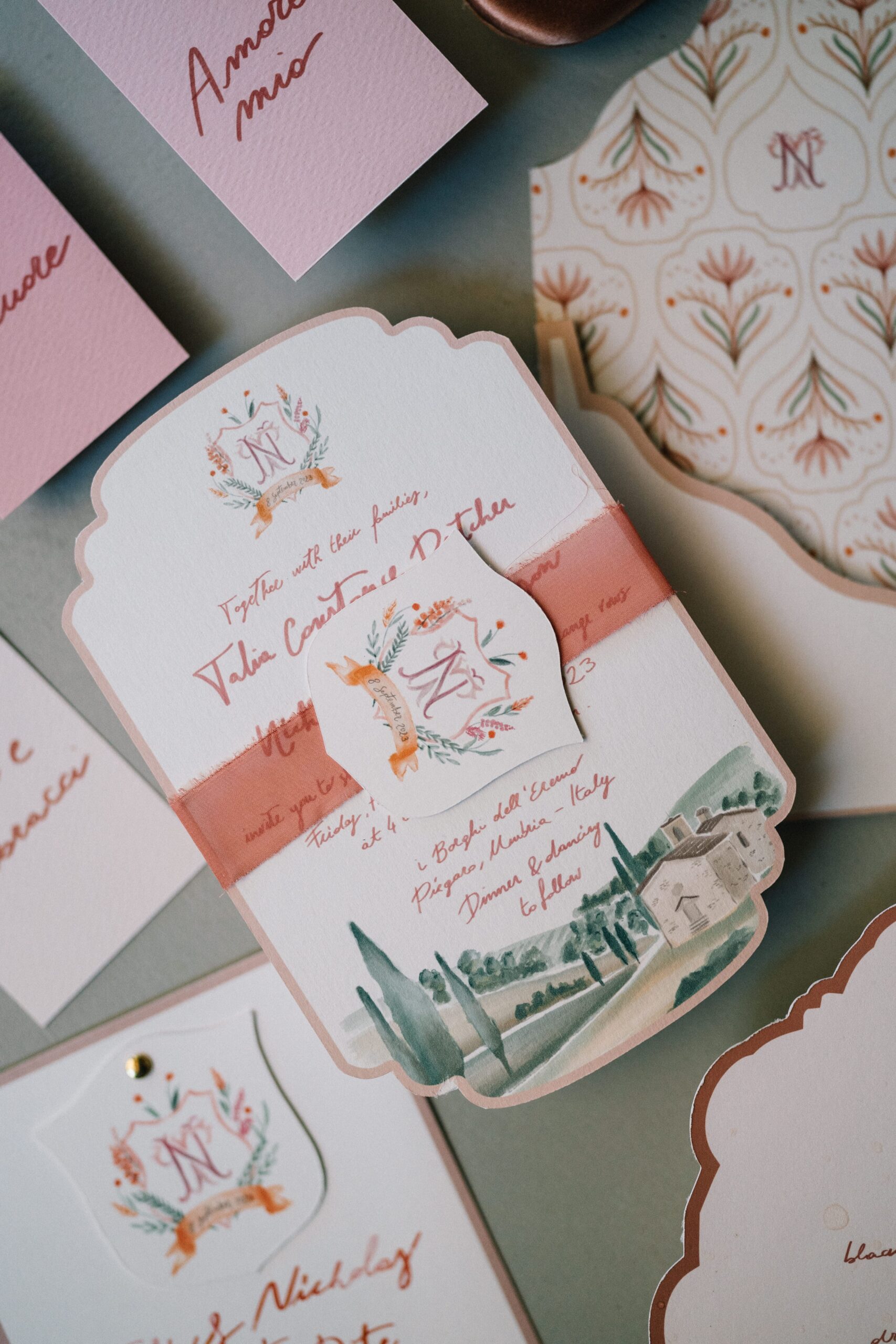 CheChic - Destination wedding Italy - Talia & Nick - A Stunning Design wedding at Borghi dell'Eremo, Umbria5 Image